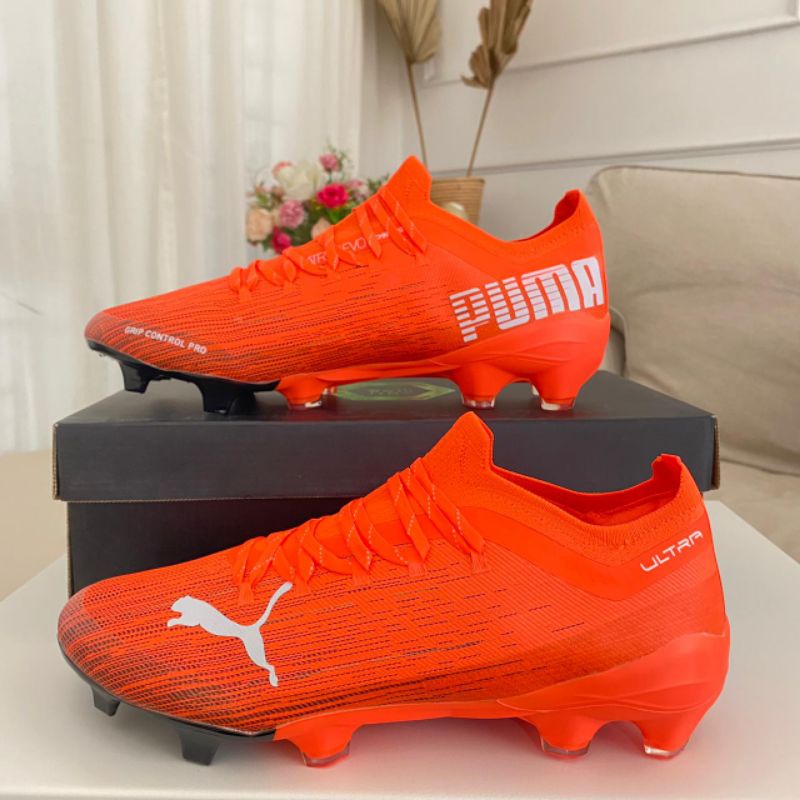 Sepatu Bola Puma Ultra 1.1 Shocking Orange FG