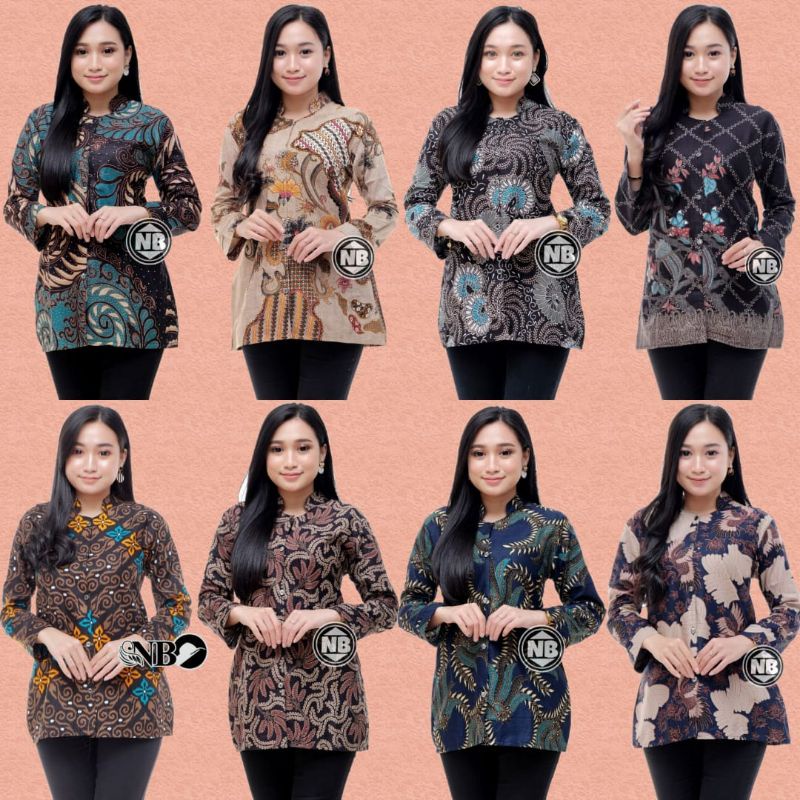 [ TERBARU ] ATASAN BATIK WANITA KERJA KANTOR ORI SHABIRAH BATIKSOLO BLOUSE BLUSEBATIK