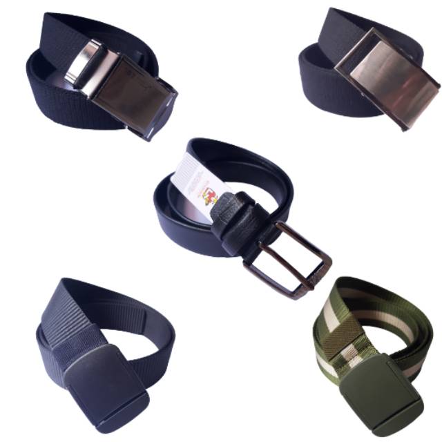Sabuk Pria | Tactical | Kulit Sintesis Rare | Canvas Kepala Besi |