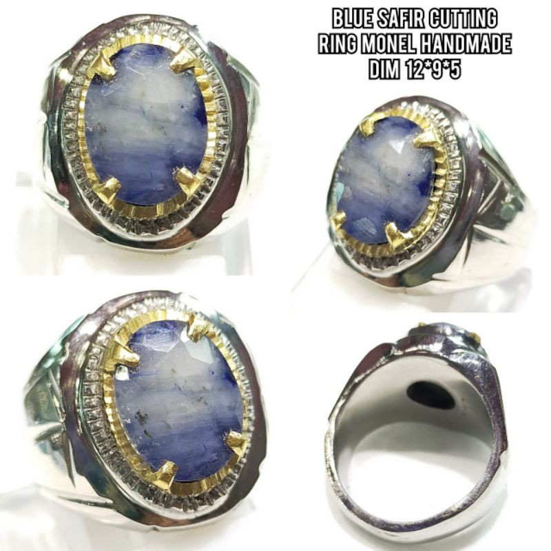 CINCIN BATU SAPPHIRE BLUE SAFIR CUTTING