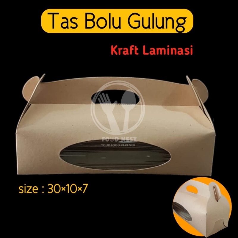 tas jinjing panjang box 30x10x7/ gable box 30x10x7 / Dus brownies / kemasan strudel / kemasan roti gable box kraft window box roll cake tas cake roll jinjing packaging roll cake bolu gulung kue lapis kotak kemasan handle gable box japanese roll cake spiku