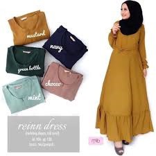 Baju gamis wanita terbaru gamis Remaja kekinian modern 2021 wanita dress Rein maxy