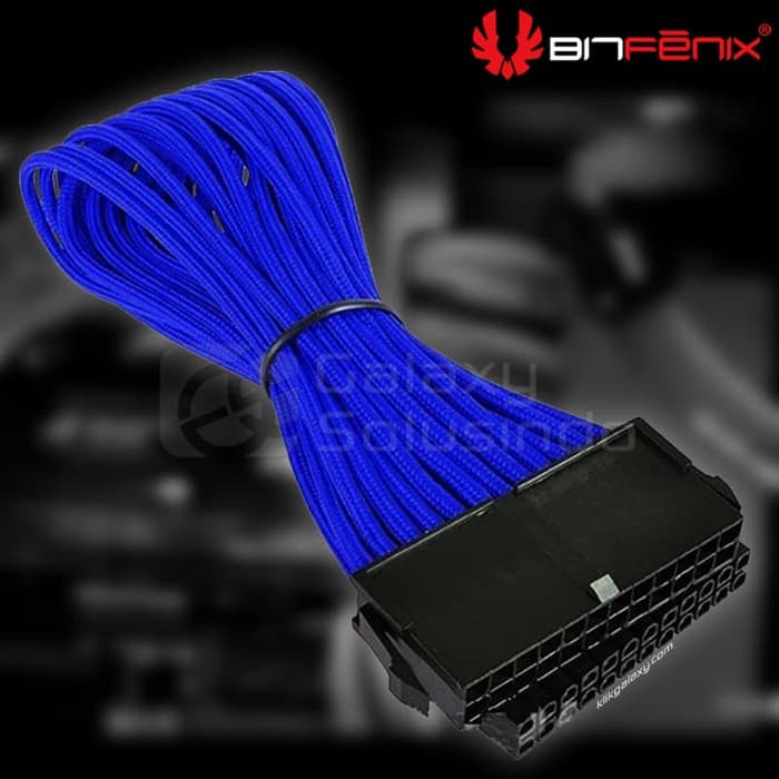 Bitfenix Alchemy ATX 24 pin Blue   sleeved cable