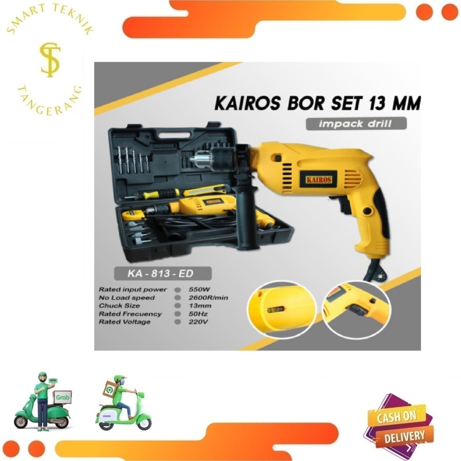 KAIROS BOR TANGAN 13MM SET KA810BMC BOR BETON VARIABLE SPEED 13MM 10MM