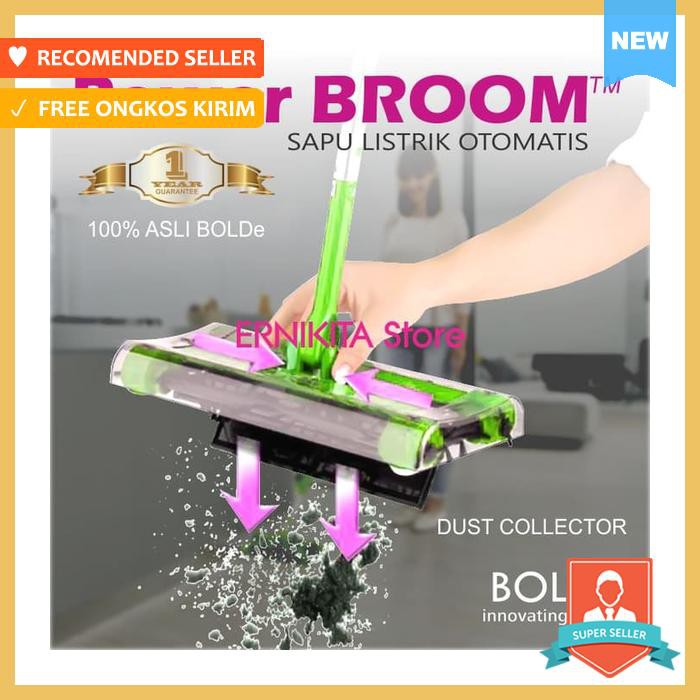Power broom bolde original sapu elektrik dengan baterai rechargeable