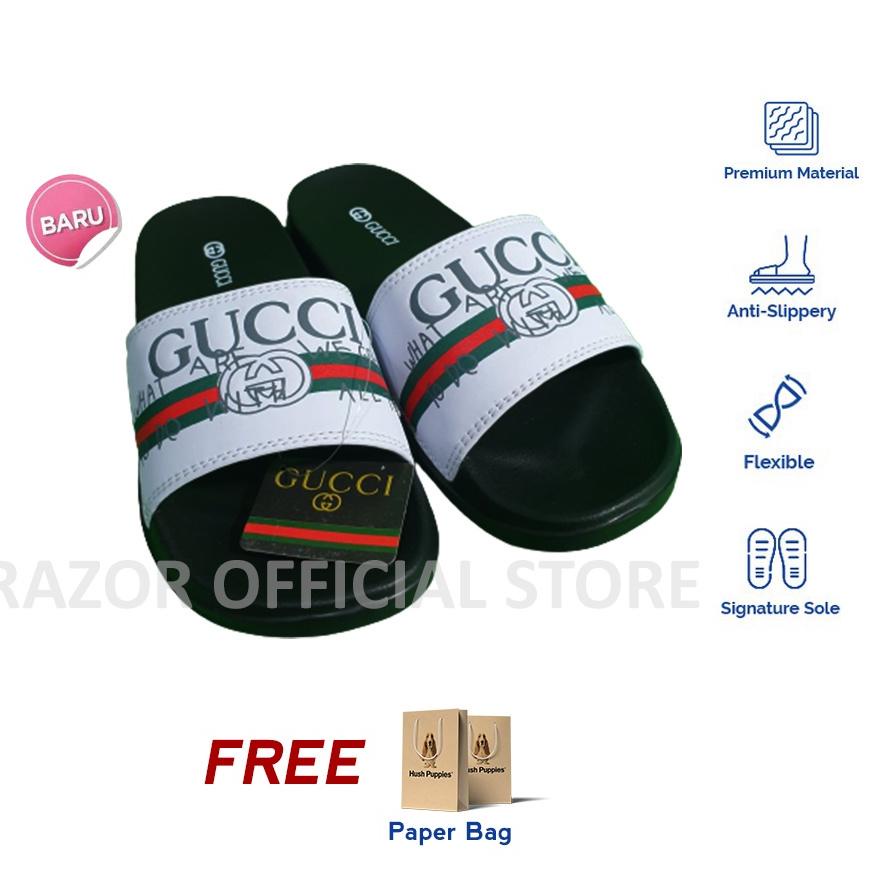 ➩ Sandal Pria Slide Footwear Five Color - Sendal Gucci Original ♣