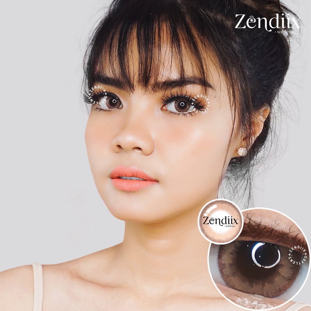 Softlens LUNA NATURAL Warna ALMOND Normal Beda Minus