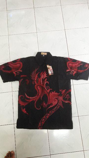 Kemeja Batik Pria Sragam Seno Biru Katun Adem Size M L Xl Xxl Terlaris