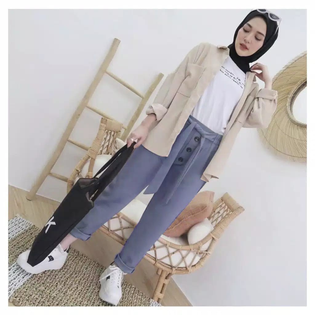 EXLIN PANTS // BUTTON PANTS // GEYN BASIC PANTS KANCING