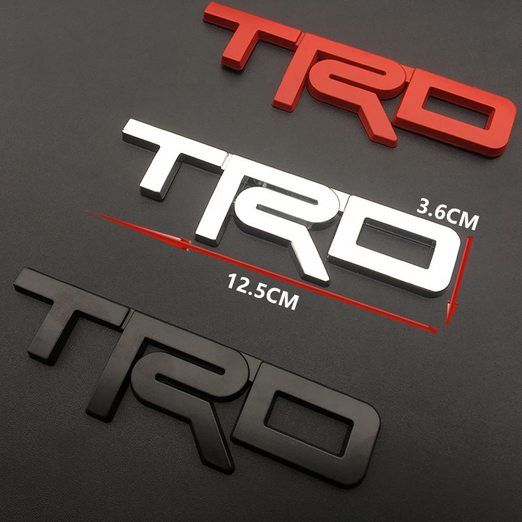 1x TRD Stiker Badge Emblem Bagasi Belakang Untuk Mobil Toyota