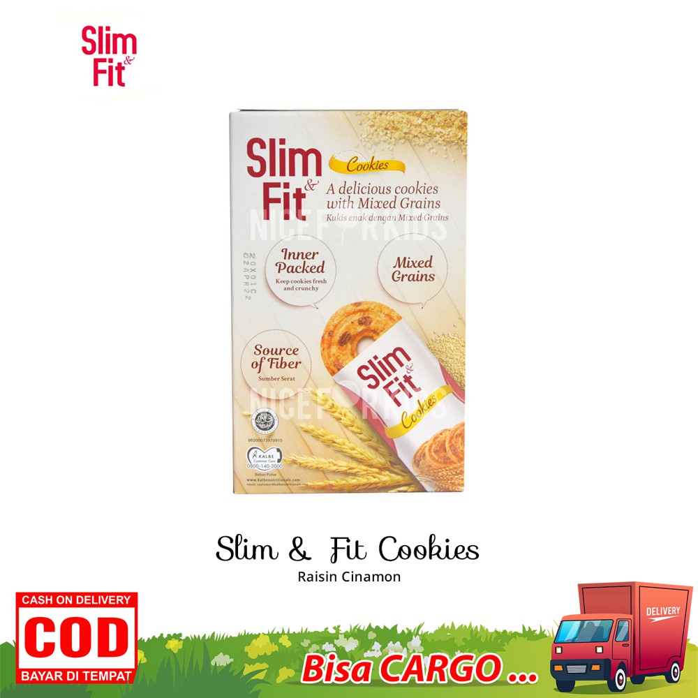 Slim &amp; Fit Cemilan Diet Sehat / Snack Slim Fit Cookies Kue Camilan Diet Rendah Kalori SlimFit