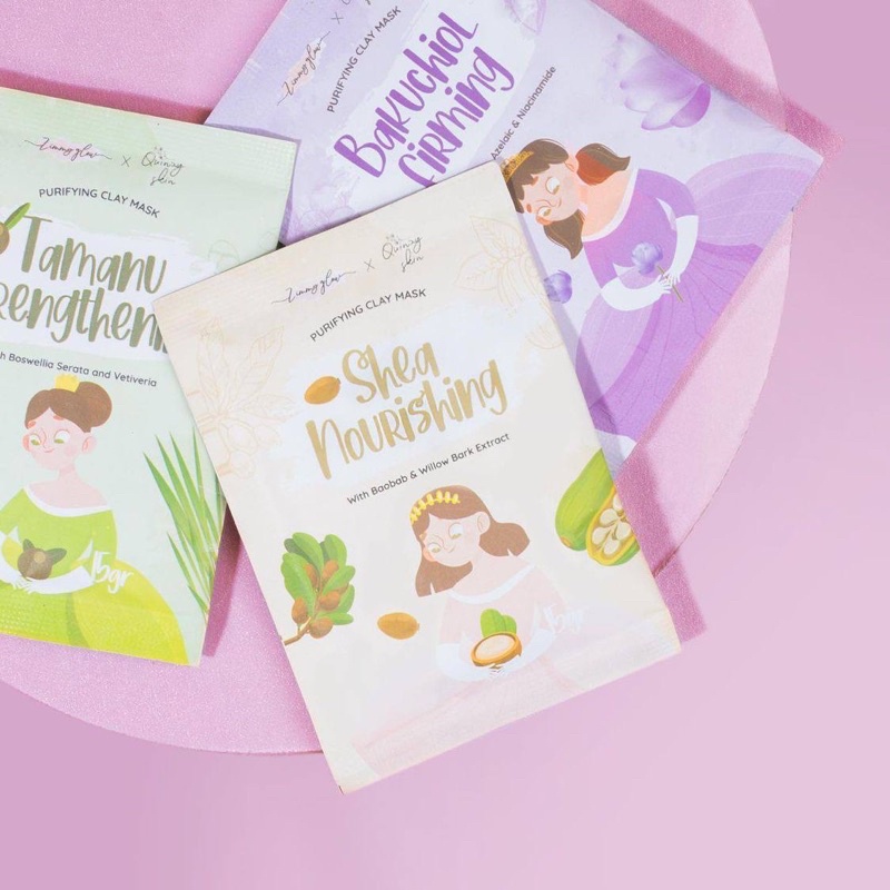 ZIMMY GLOW X QUEENZY WASH OFF MASK masker wajah organik