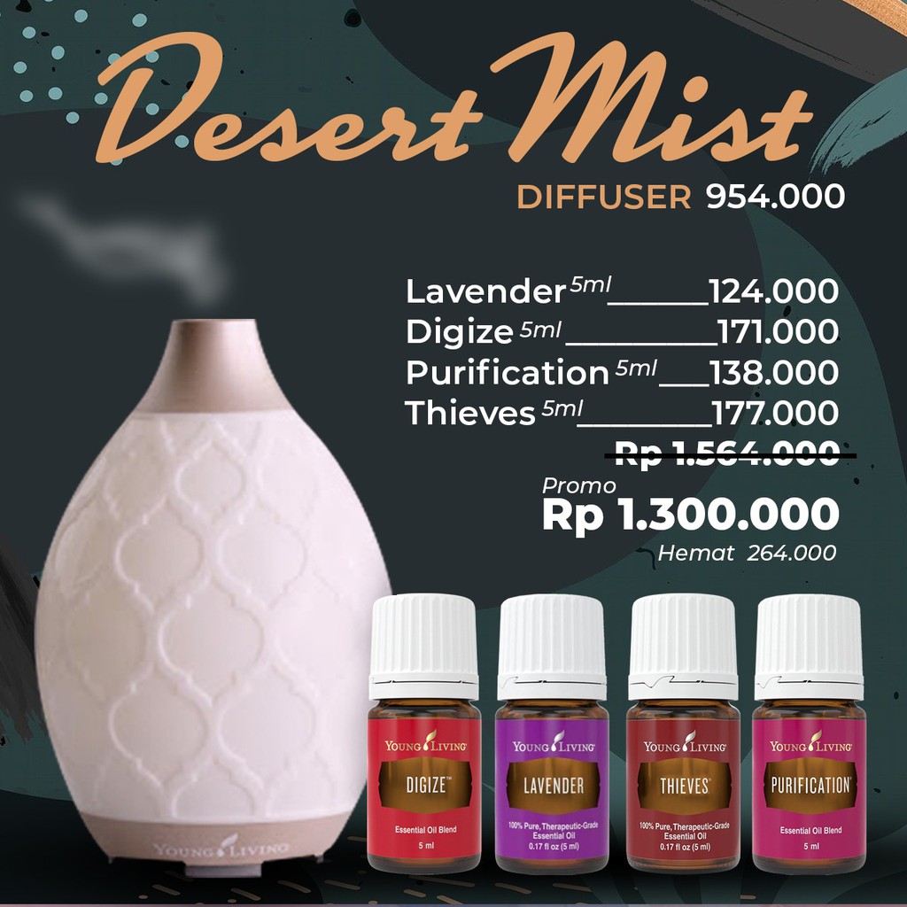 Paket Desert Mist + 4 Oil Young Living