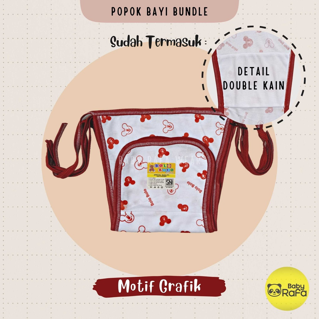 Serian Merah Bata - 12 pcs / 6 pcs Popok Bayi Double Kain BRICK RED SERIES merk SNI Bolo - Bolo / Popok Double Kain Serian Merah Bata