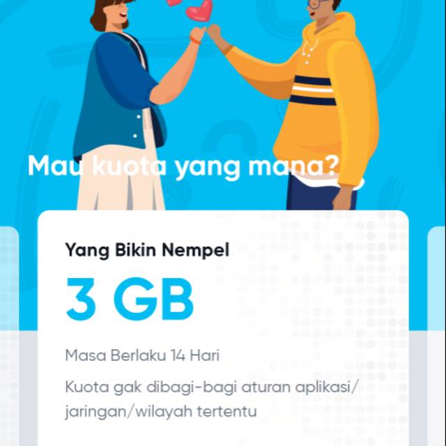 Kartu perdana Byu Hup By.U Telkomsel 3GB 10GB