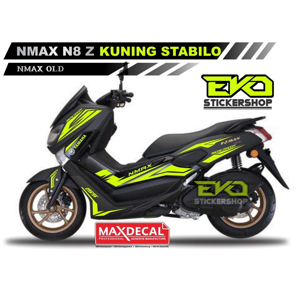 Sticker Nmax Hitam cutting stiker stabilo nmax 2016 2017 2018 2019