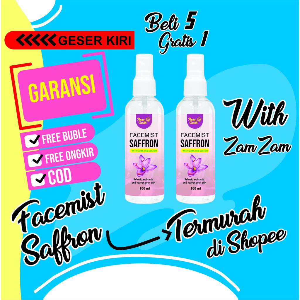 facemist toner, facemist saffron bpom ori, facemist saffron zamzam bpom ori, facemist glowing saffro