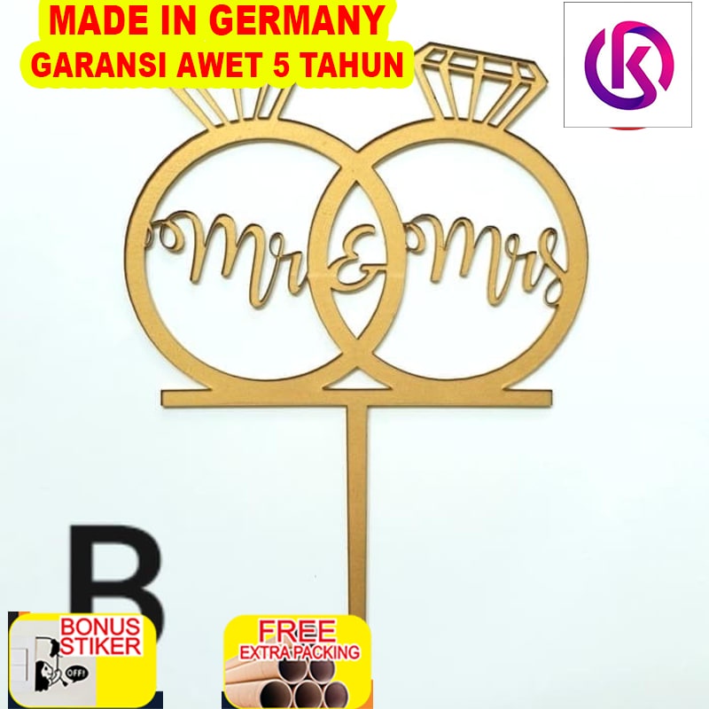 

Murah Cake Topper / Topper Kue - Mr & Mrs - Wedding - Akrilik