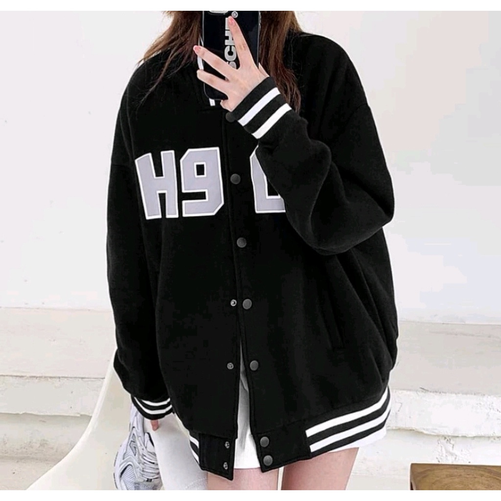 H909 BASEBALL JAKET VARSITY OVERSIZE WANITA KOREAN STYLE