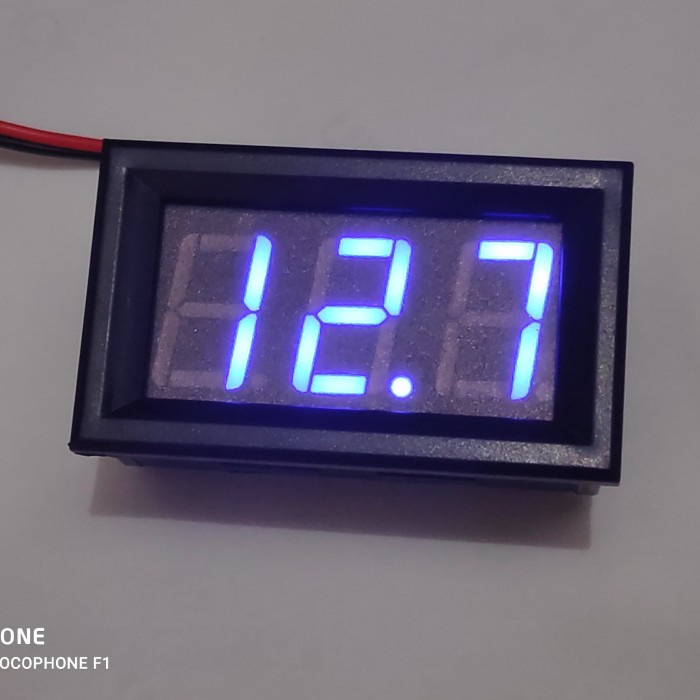 voltmeter digital 0.56'' komponen MBR voltmeter motor - Biru