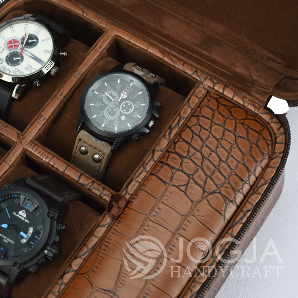 PREMIUM Travel Watch Box / Tempat Jam tangan travel / Kotak Jam Tangan