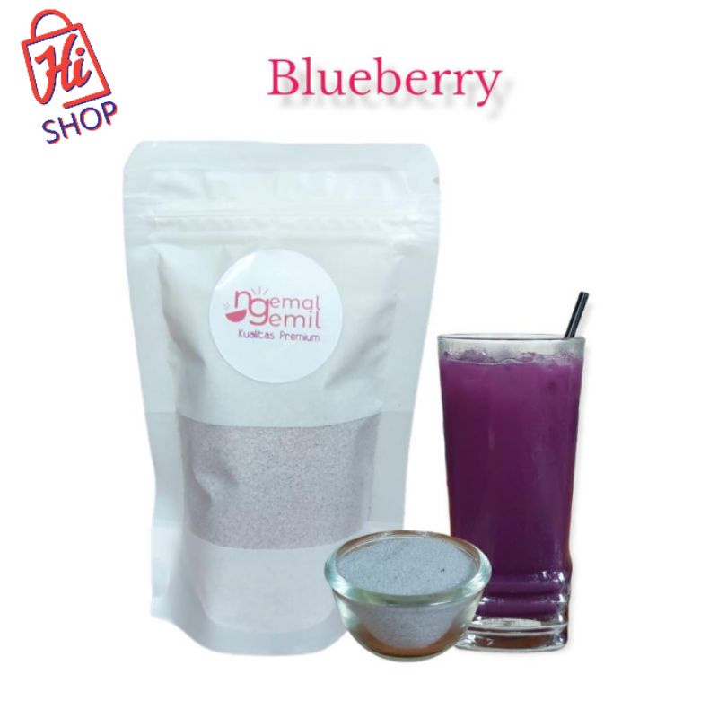 

Bubuk Minuman Rasa Blueberry Serbuk Minuman Kekinian Blueberry Powder Drink Kualitas Premium