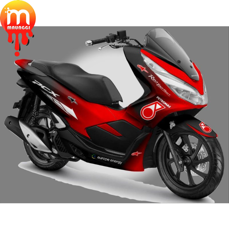 Decal pcx 150 full body Striping honda pcx versi lama Sticker variasi pcx 150 full body motif petron