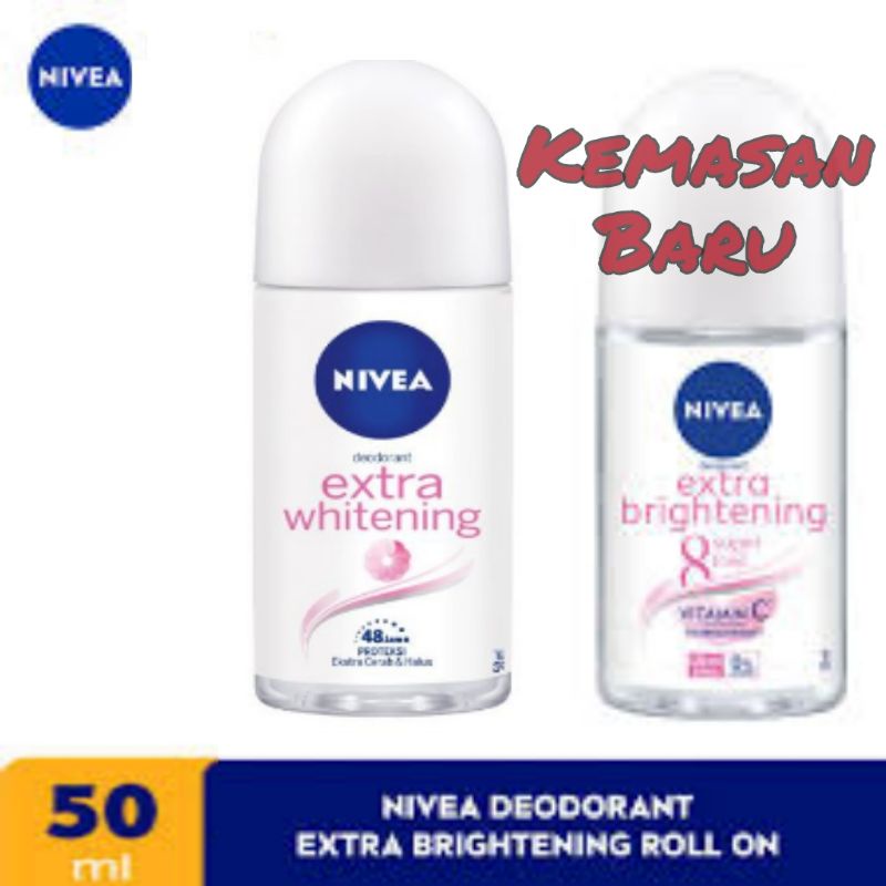 NIVEA Female Deodorant Extra Whitening  Roll On - 50 Ml