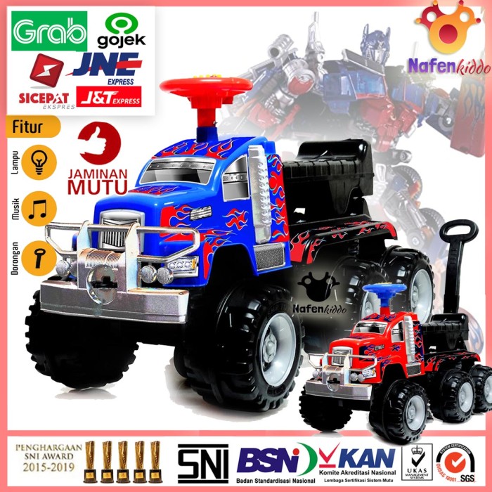 Mainan anak mobilan truk dorong transformers Shp