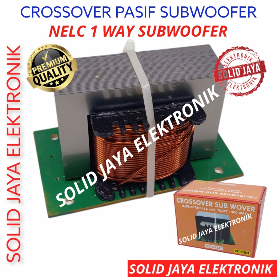 KIT CROSSOVER 1 WAY SUBWOOFER N-196 SUB BASS CROSSOVER PASIF 1 WAY LOW BASS SPEAKER CROSS OVER CROSOVER PASIF CROSOFER KROSSOVER KROSOVER SUBWOOFER CROSOFER CROSSOFER NELC N-196 N196 N 196 NELC ORIGINAL ASLI