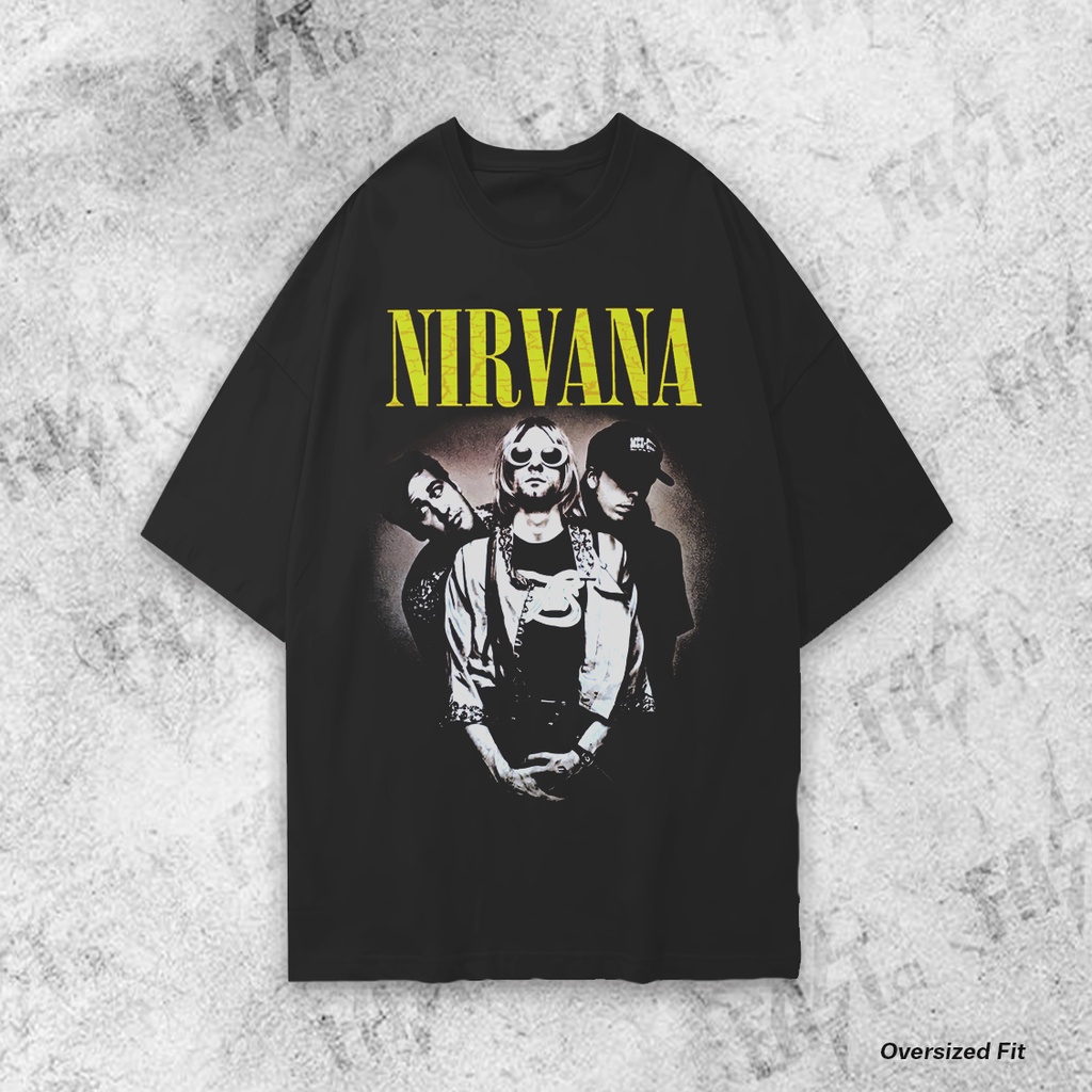 Ready Stock - Nirvana In Utero Tour 1993 Vintage Oversized Tshirt Kaos Band Nirvana