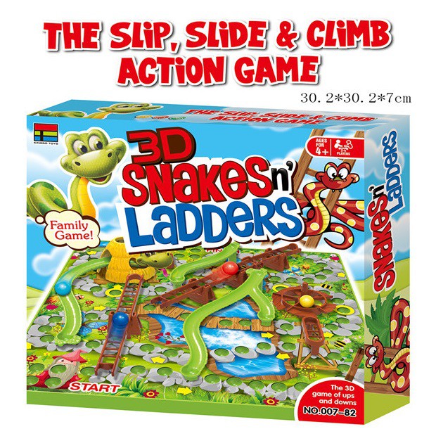 Mainan ANAK EDUKASI GAME Ular Tangga 3D - Snakes Ladders Board Game Mainan ASAK OTAK ANAK / DEWASA