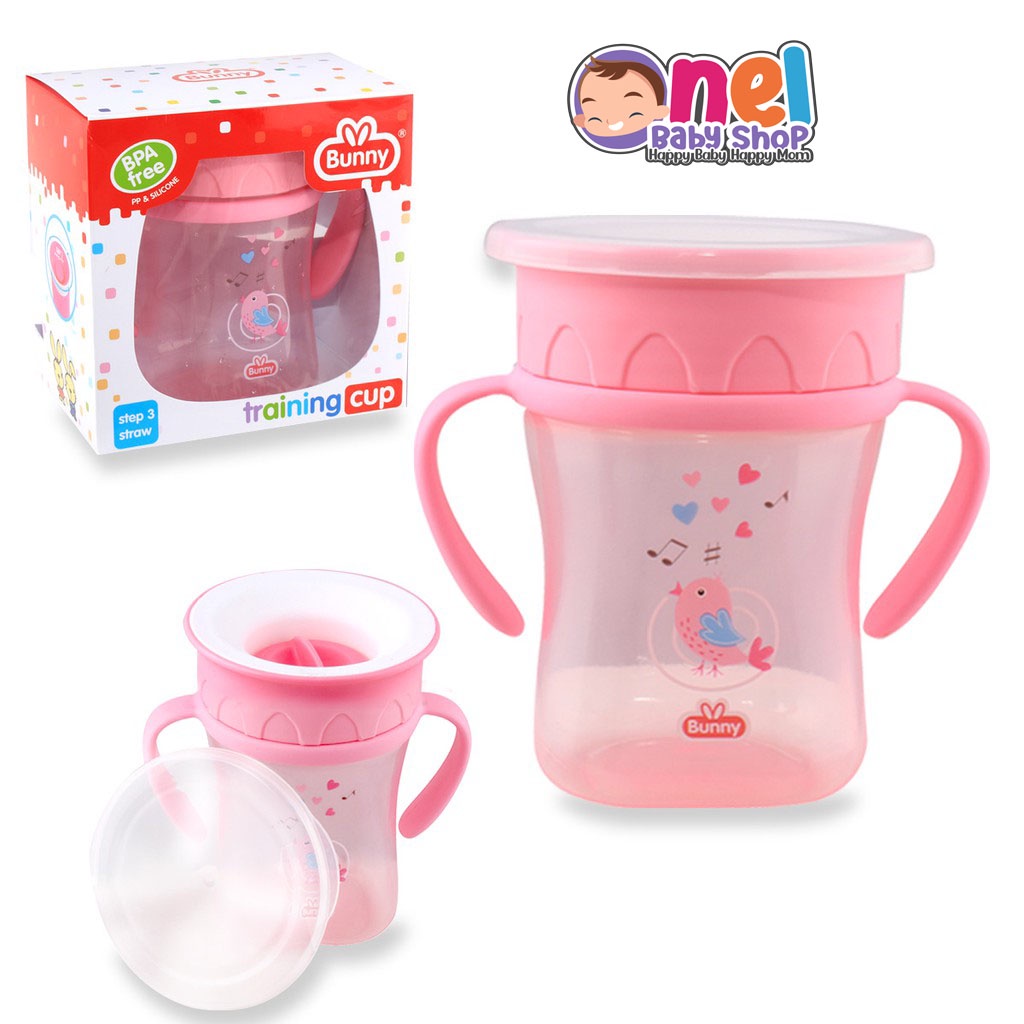 Tempat Minum Anak Bayi - LUSTY BUNNY Training Cup 250ml