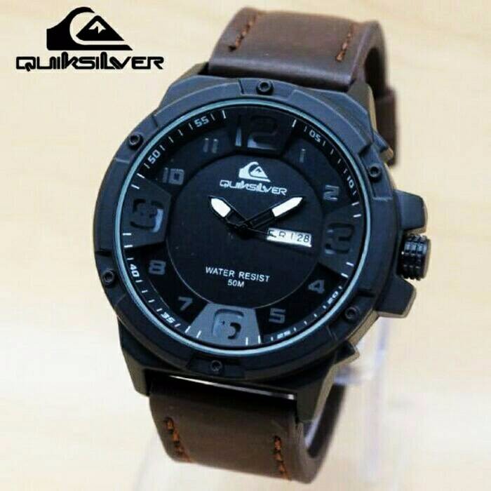 Jam Tangan Pria Quicksilver Premium Dark Brown