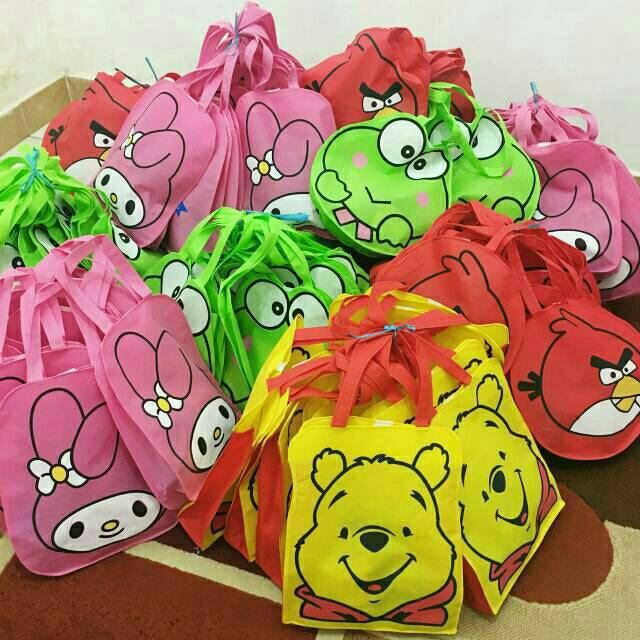 

READY!!! Tas souvenir ultah tenteng kepala kartun
