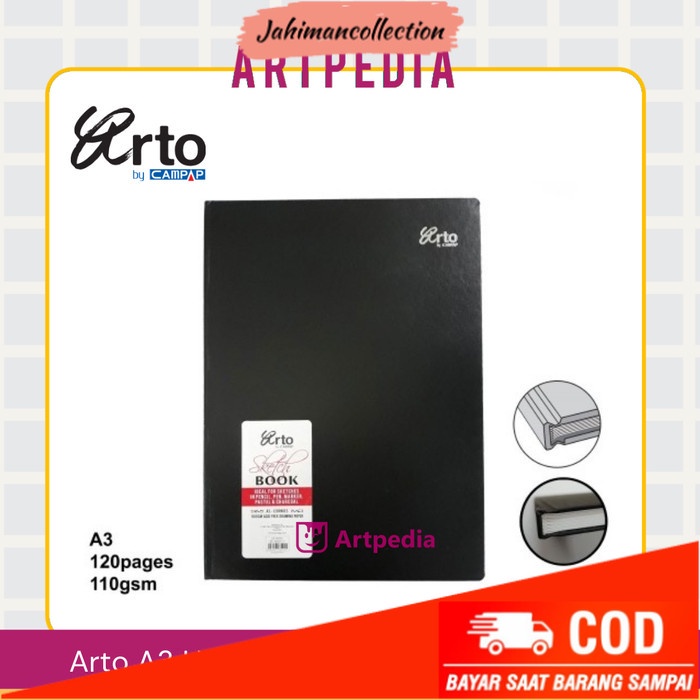 

✨ BISA COD ✨ Arto A3 Hard Cover Sketch Book 110gsm /Arto Sketch Book A3 Hard Cover
