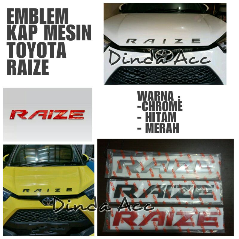 Emblem Logo Kap Mesin Toyota Raize