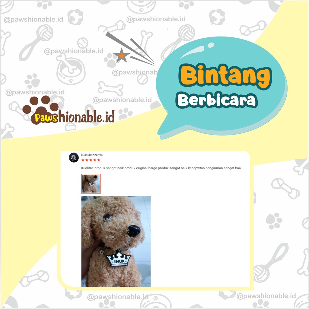 K17 - Kalung Custom Nama Kucing Anjing Aksessoris Hewan PU Leather/Kulit Sintetis