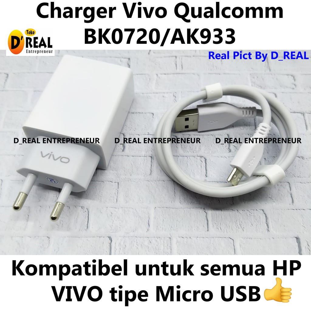 Charger Vivo V5 V11 V9 V10 V7 Y91 Y81 Qualcomm 3.0 Quick Charge Fast Charging Micro USB