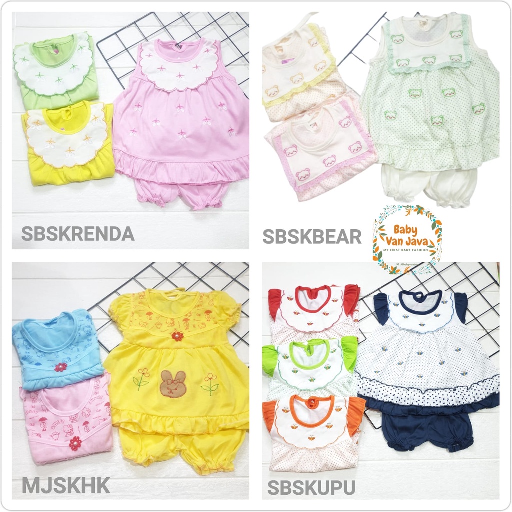 SETELAN PENDEK BAYI/ PIYAMA ANAK BAYI/ KAOS CELANA PENDEK ( 0-6M) BAJU BAYI BJ