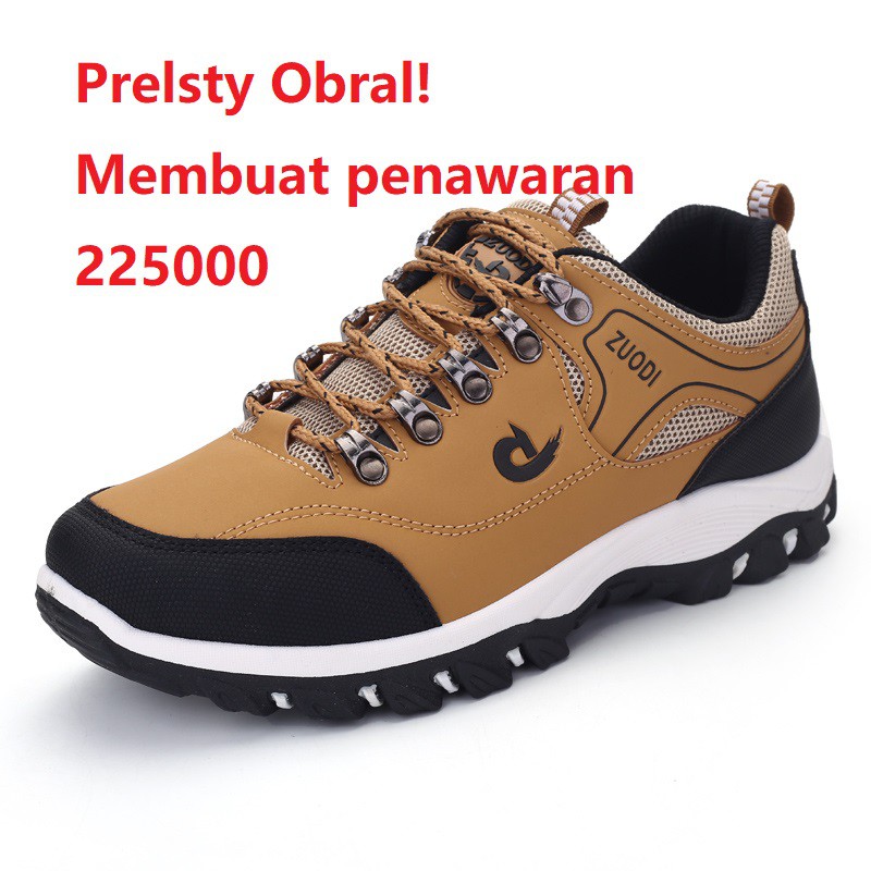 Luar Keren Mens Hiking Sepatu  Gunung Profesional Kulit  