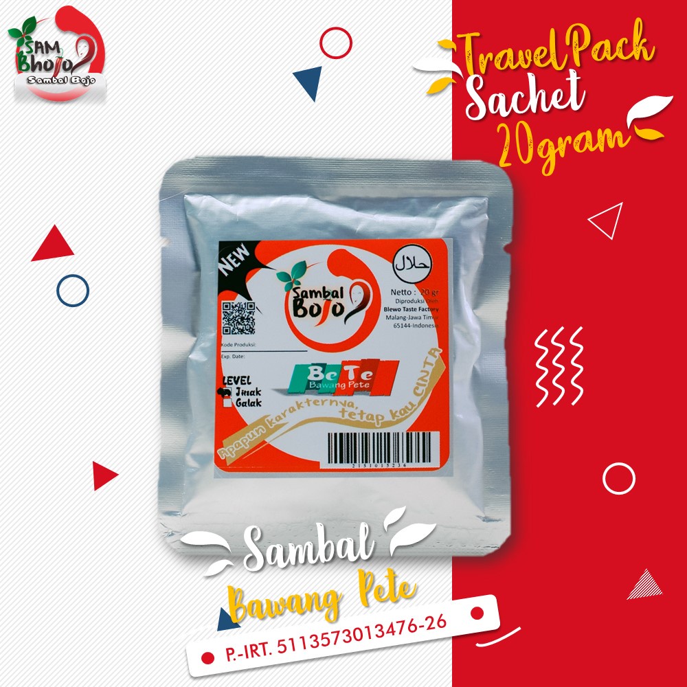 

Sambal Bawang Pete - Sambal Pete kemasan sachet 20gr