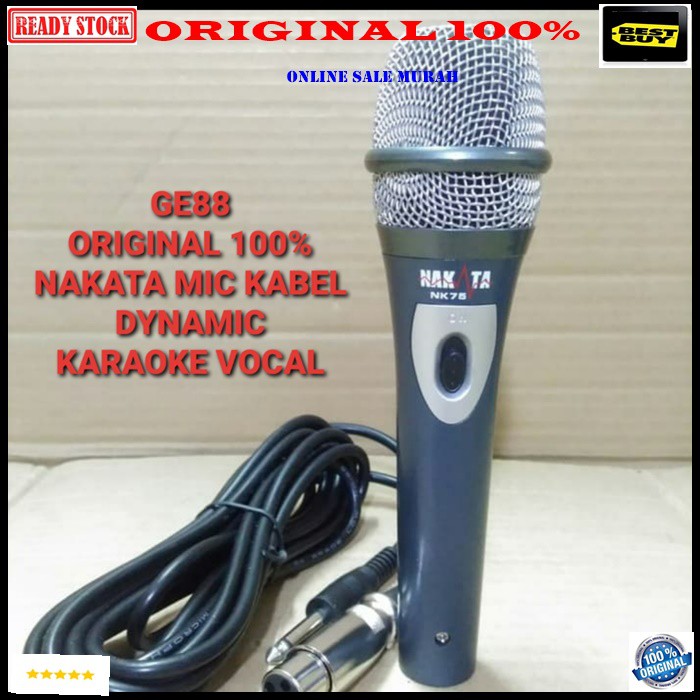 G88 Original 100% nakata Mic kabel Microphone cable mik karaoke dynamic mikrophone vocal vokal audio sound system pengeras suara pro profesional music  Langsung nyala. Gk pake baterai  BISA SEGALA JENIS AUDIO SOUND  suara mantap, yg paling penting tidak p