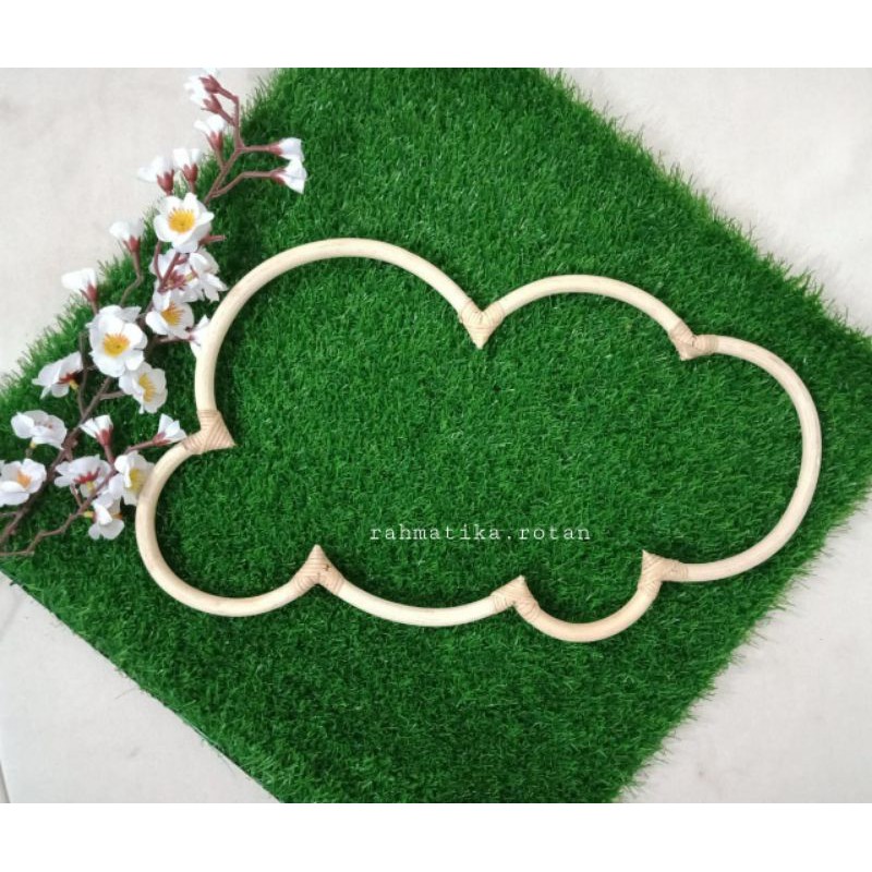 hiasan dinding rotan model awan/dekorasi dinding rotan