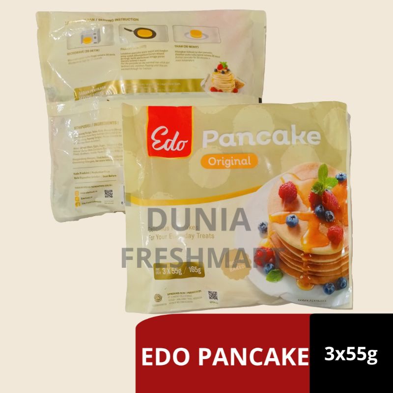 

Edo Pancake Original 165Gr Pancake Instan PANCAKE FROZEN SIAP MAKAN PAN CAKE 3x55gram