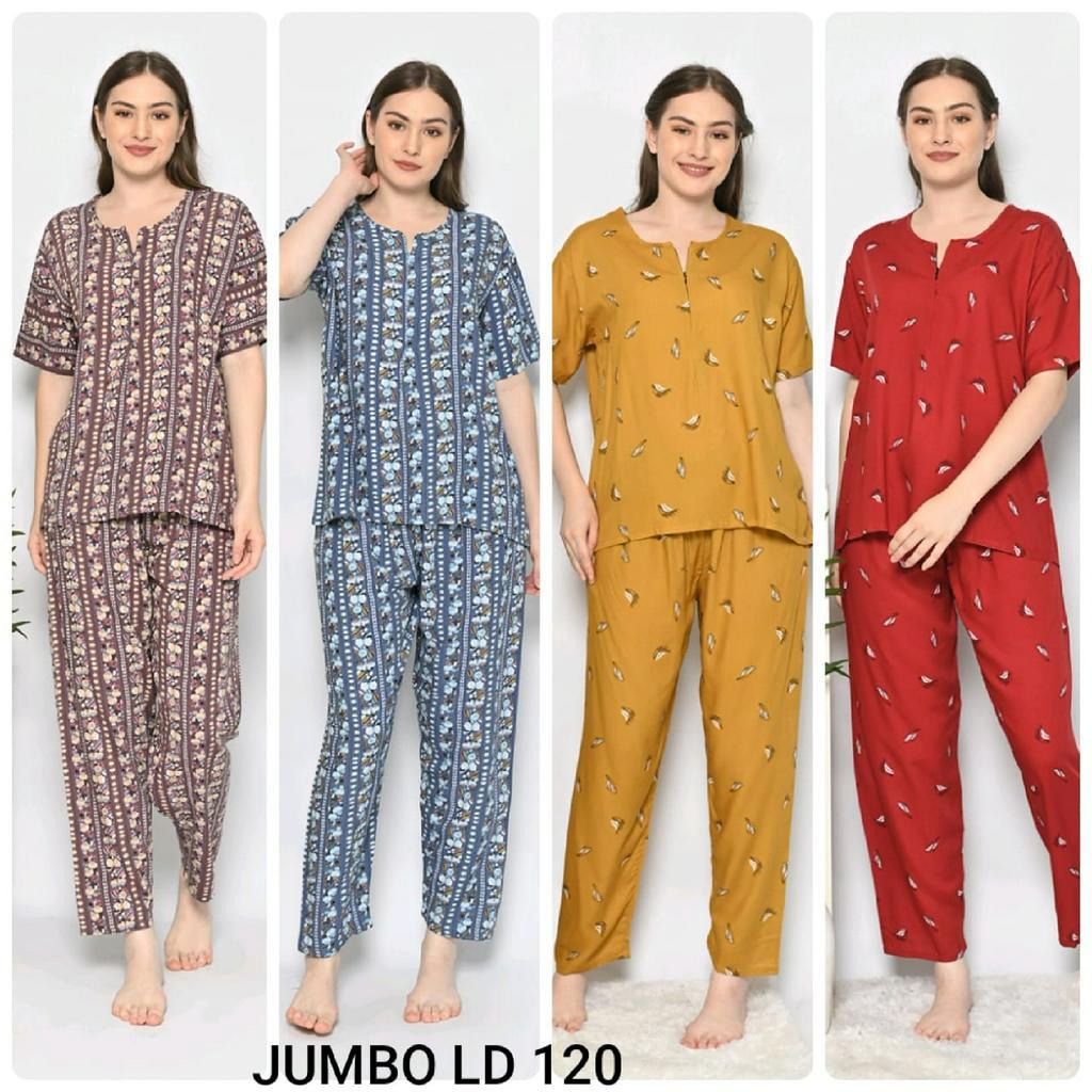 STELAN JUMBO RAYON CELANA PANJANG LENGAN PENDEK