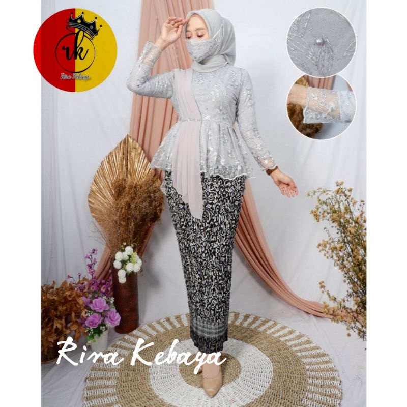 Seragam Kebaya Selendang Terlaris Blouse selendang Premium Nikahan Kebaya Aurora Selendang Murah