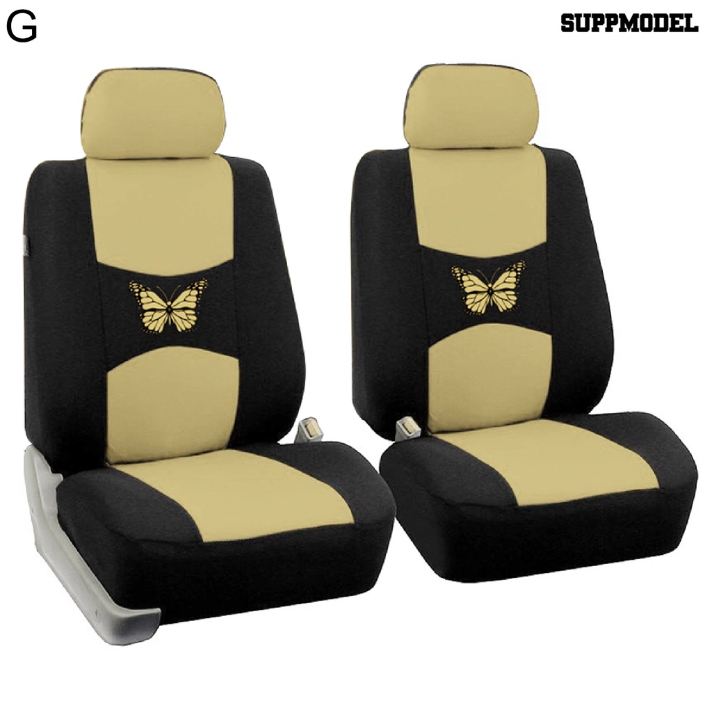 Suppmodel 1 Set Cover Pelindung Jok Mobil Bahan Kain Stretch Warnawarni Mudah Dipasang