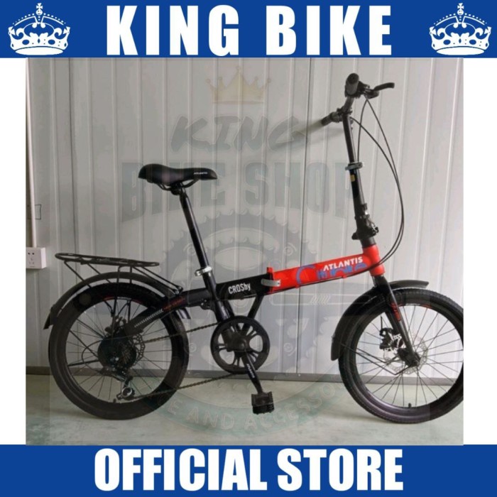 Sepeda Lipat ukuran 20 Inch ATLANTIS CROSBY Double Cakram