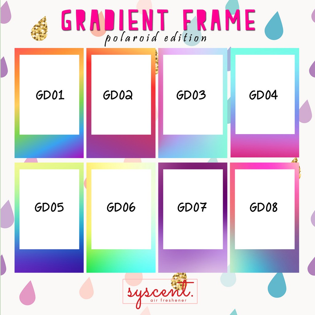 SYSCENT Air Freshener / CUSTOM DESIGN / POLAROID | Parfum Mobil / Pewangi Ruangan / Pewangi Mobil / Pengharum Mobil |